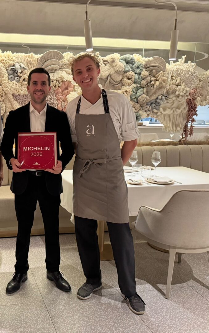 Areia's staff with theis Michelin Guide 2026 recognition